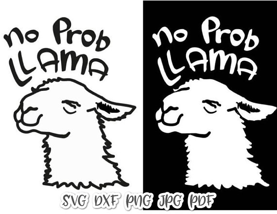 570x440 Lama Svg Files For Cricut No Prob Llama Vector Clipart Sign Drama