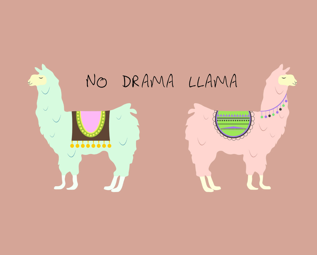 1200x964 No Drama Llama Vector