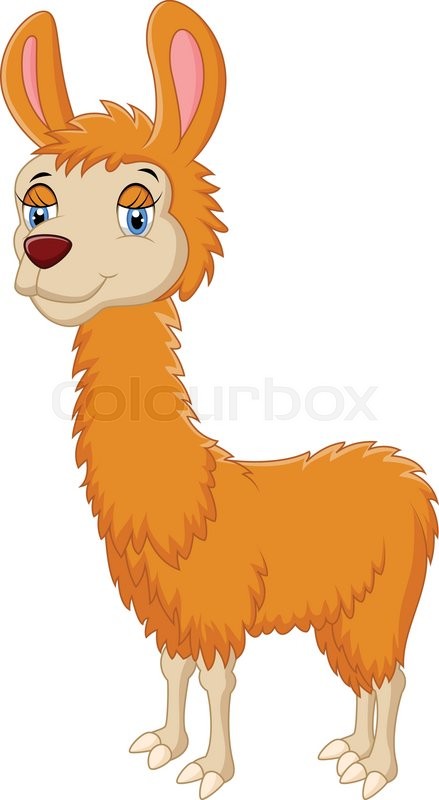 439x800 Vector Illustration Of Cartoon Cute Llama Stock Vector Colourbox