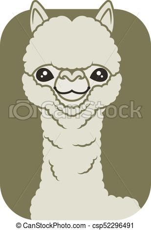 309x470 Cute Alpaca Or Llama Vector Illustration.