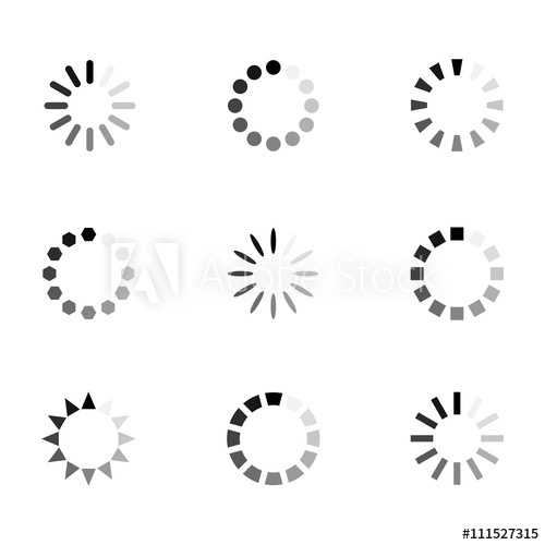 500x500 Loading Icon Vector Set