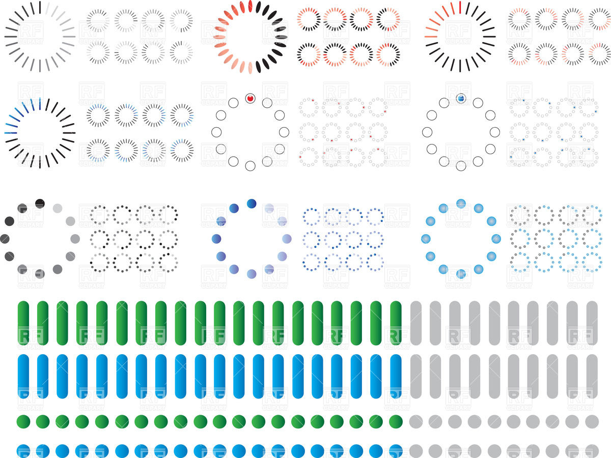 1200x900 Preloaders And Circle Progress (Loading) Bar Vector Image Vector