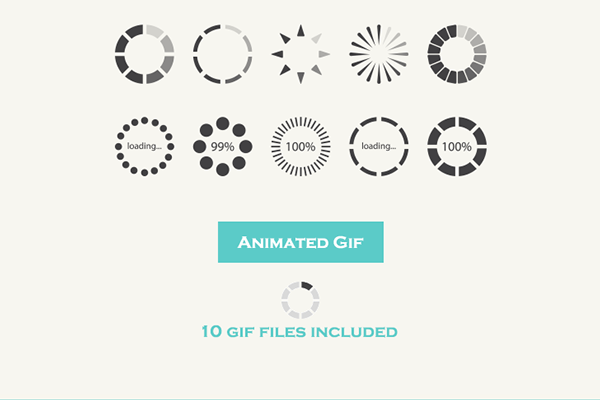 600x400 25 Loading Vector Icons