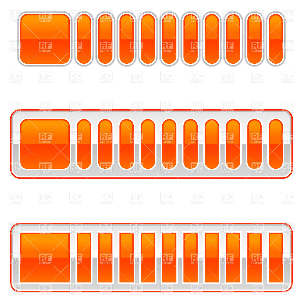 1200x1200 Blank Orange Loading Bar Vector Image Vector Artwork Of Design