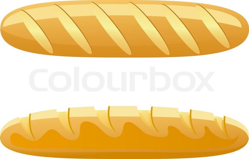 800x512 Bread Vector Illustration Isolated On White Background Stock