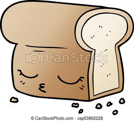 450x408 Cartoon Loaf Of Bread Vector Illustration