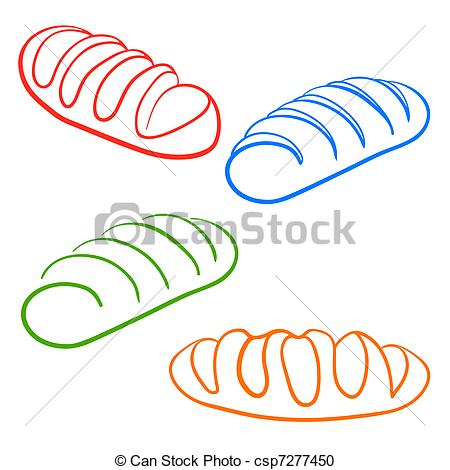 450x470 Loaf Of Bread Vector Clipart