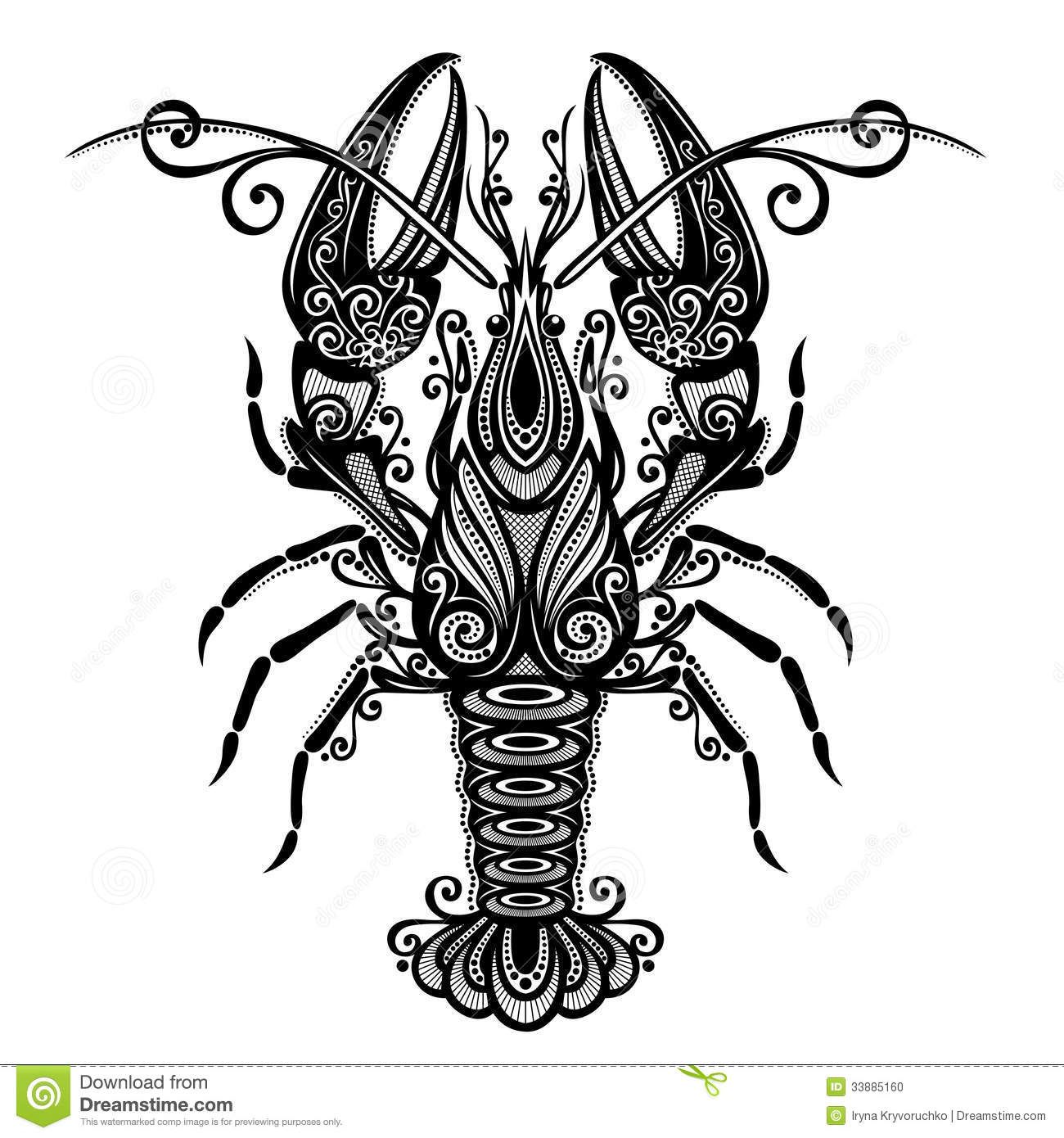 1300x1390 Sea Lobster Vector Patterned Design 33885160.jpg