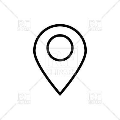 400x400 Location Black Map Pin Icon Vector Image Vector Artwork Of Icons