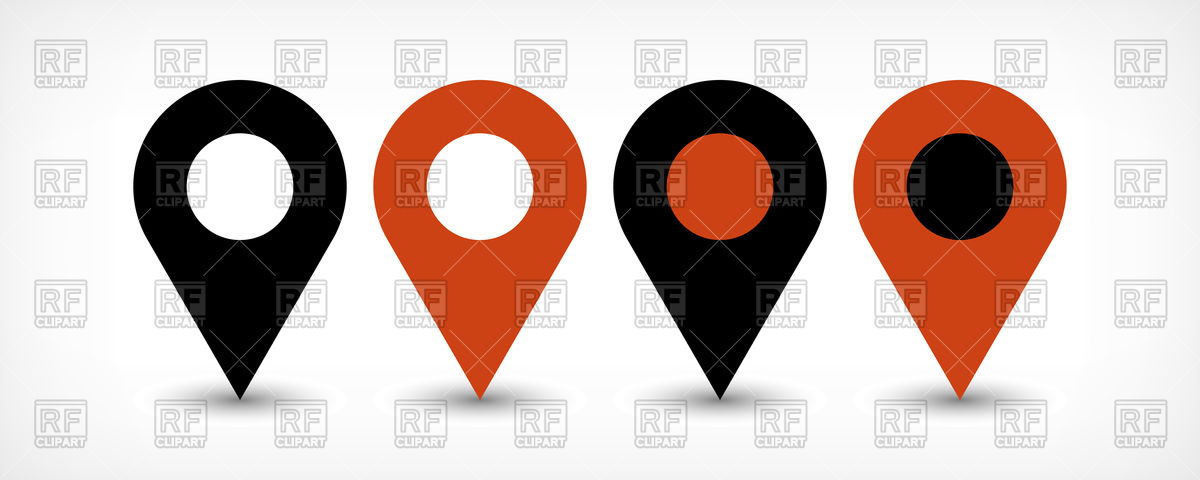 1200x480 Map Pin Sign Location Icon Vector Image Vector Artwork Of Icons