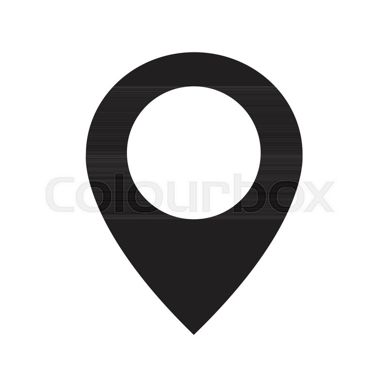 800x800 Pin Sign Location Icon Stock Vector Colourbox