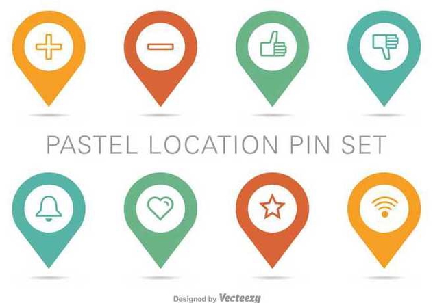 632x443 Location Map Pin Vector Set Free Vector Download 359943 Cannypic