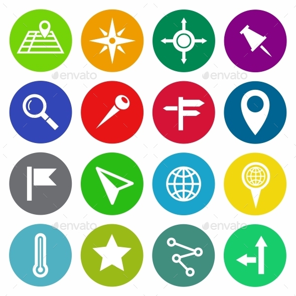 590x590 Location And Map Vector Flat Icons By Artsterdam Graphicriver