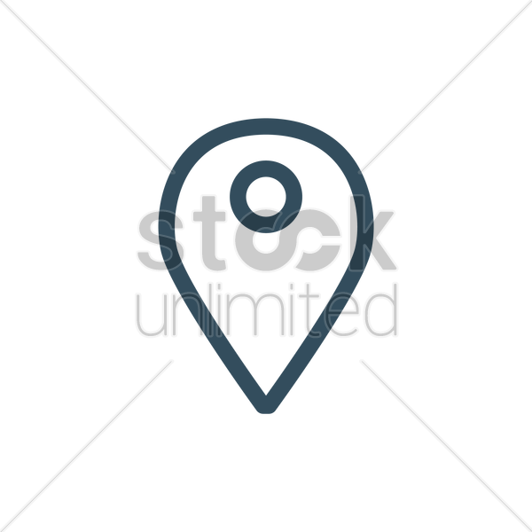600x600 Location Pin Vector Image
