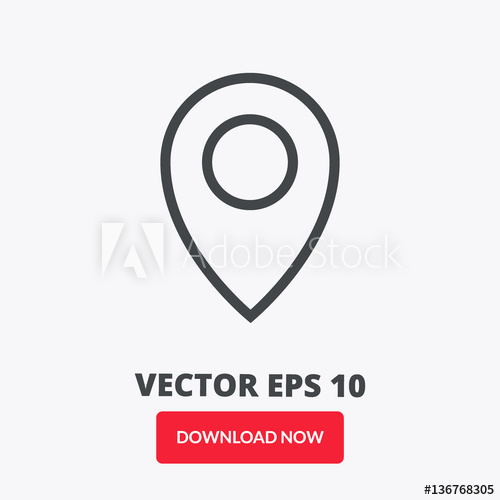 500x500 Location Pin Vector Icon