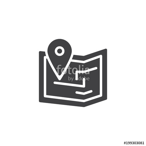 500x500 Map Pin Vector Icon. Filled Flat Sign For Mobile Concept And Web