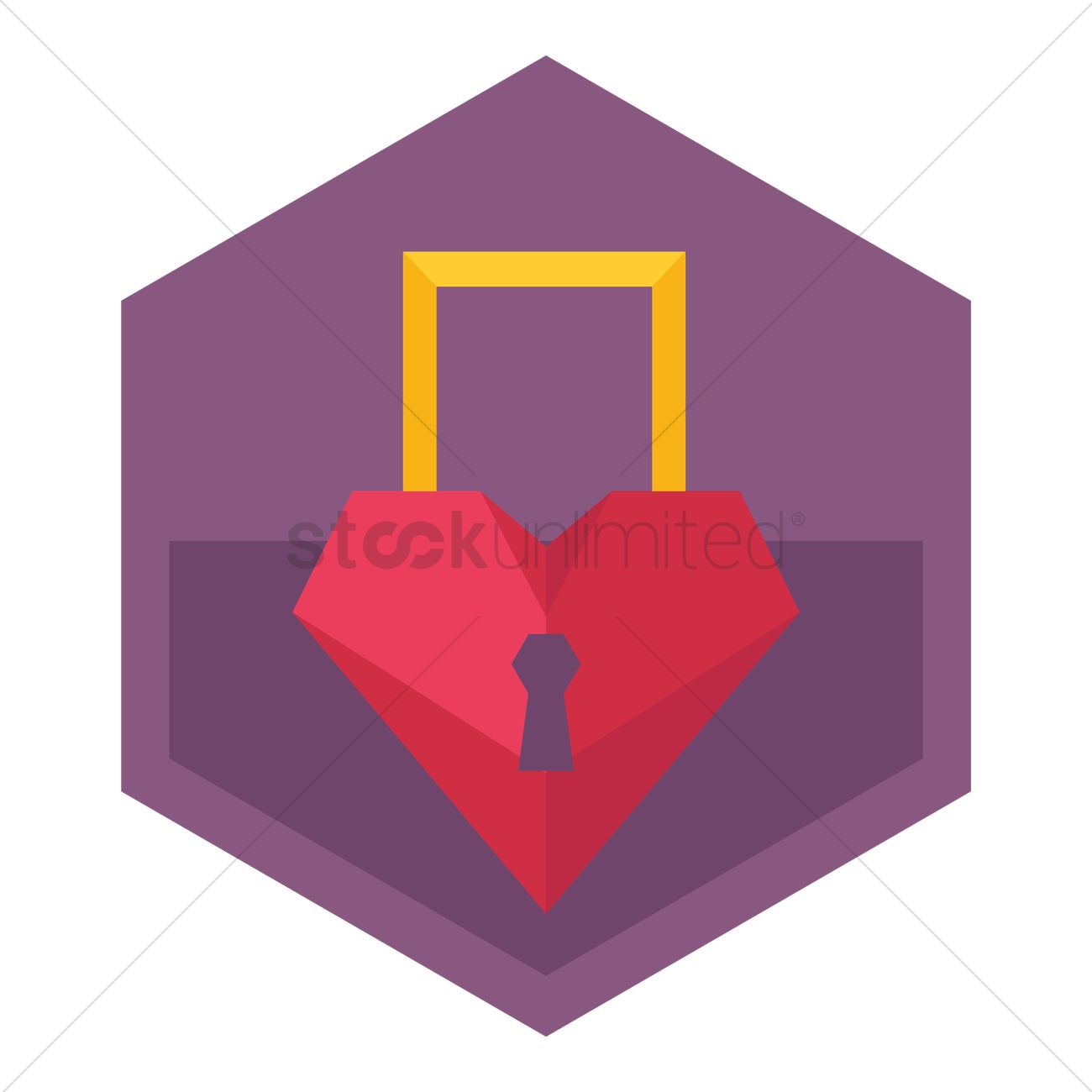 1300x1300 Love Lock Vector Image