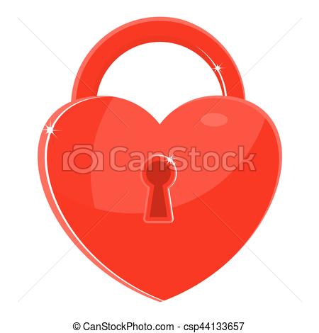 450x470 Red Heart Lock. Heart As The Key To The Lock. Sincere Feelings