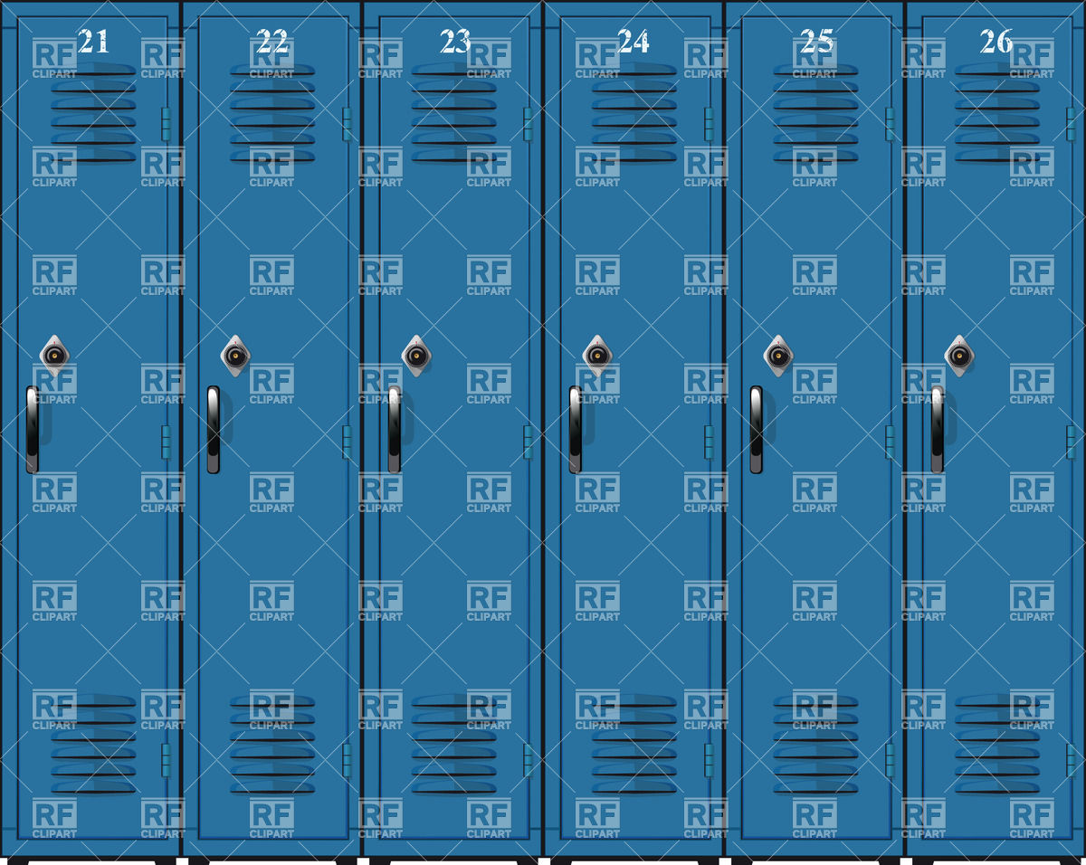 1200x956 Row Of Blue Closed School Lockers Vector Image Vector Artwork Of