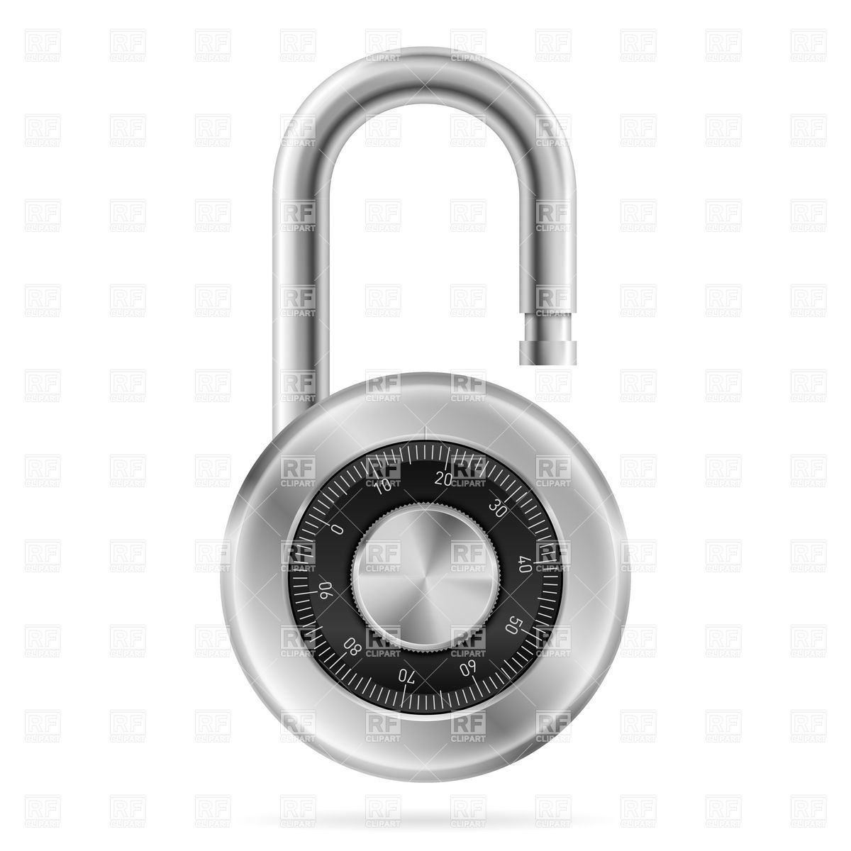 1200x1200 Unlocked Combination Lock Vector Image Vector Artwork Of Objects