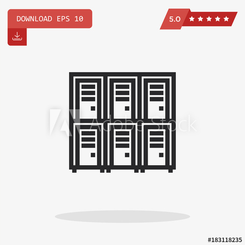 500x500 Locker Vector Icon