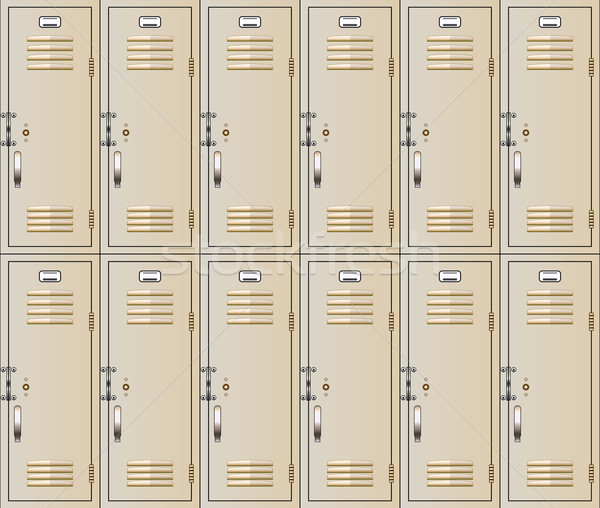 600x508 Vector School Lockers Vector Illustration Dmitry Merkushin