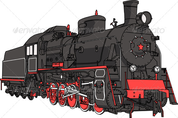 590x393 Train Locomotive Vector By Pillerss Graphicriver