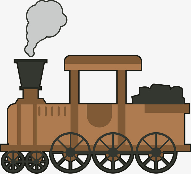 650x592 Brown Coal Train Locomotive Vector, Train Vector, Vector