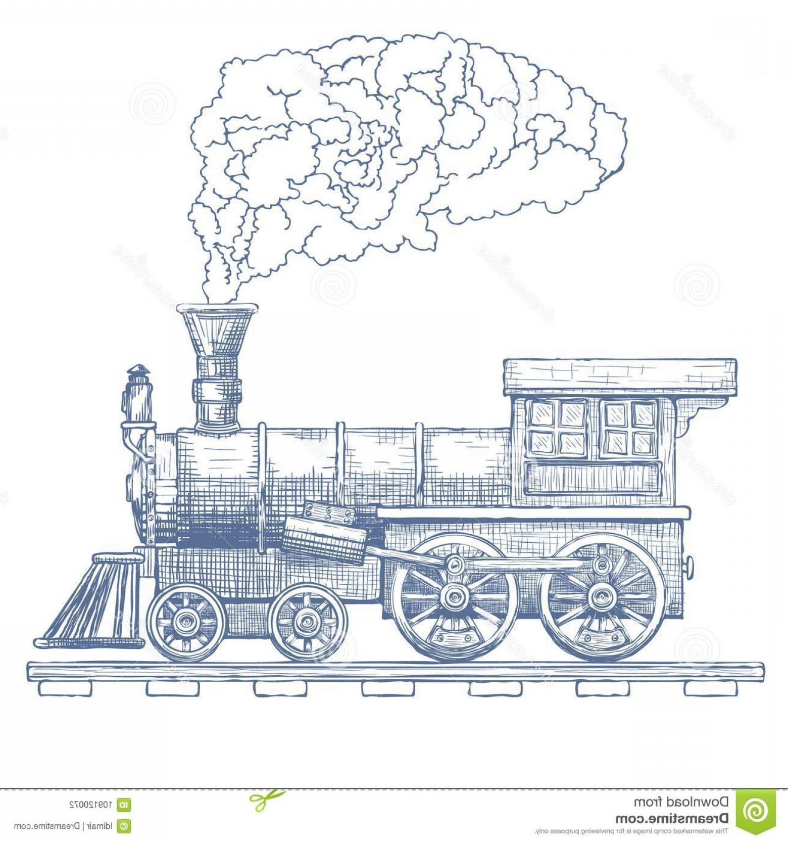 1560x1668 Vintage Steam Locomotive Vector Logo Design Template Train