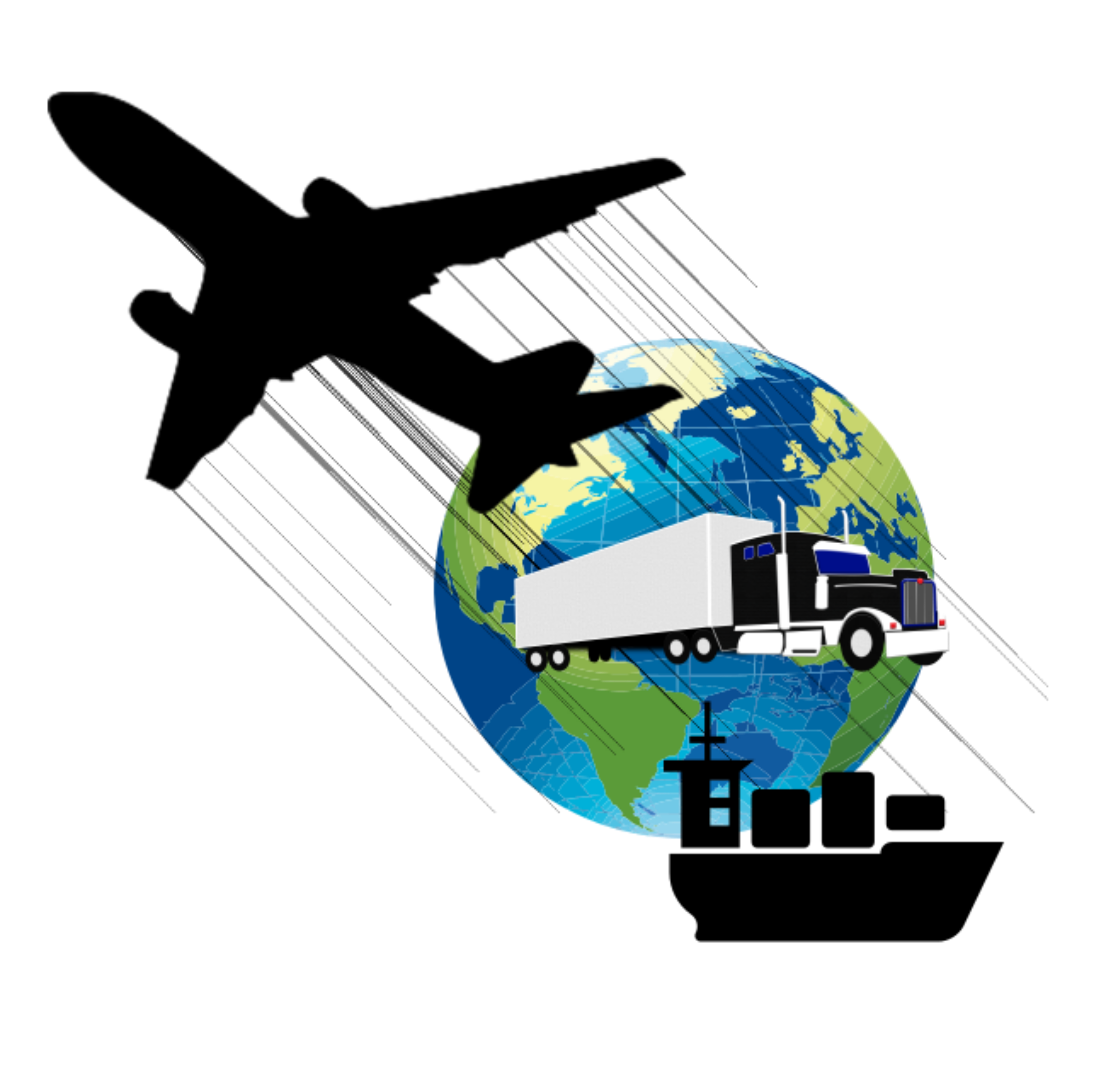 2400x2370 Logistics Options And Transportation Vector Clipart Image