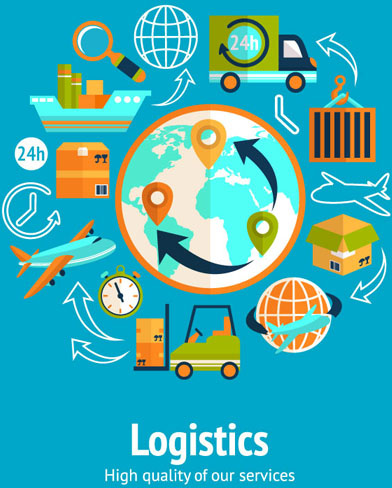 392x488 World Logistics Elements Vector Design Free Vector In Encapsulated