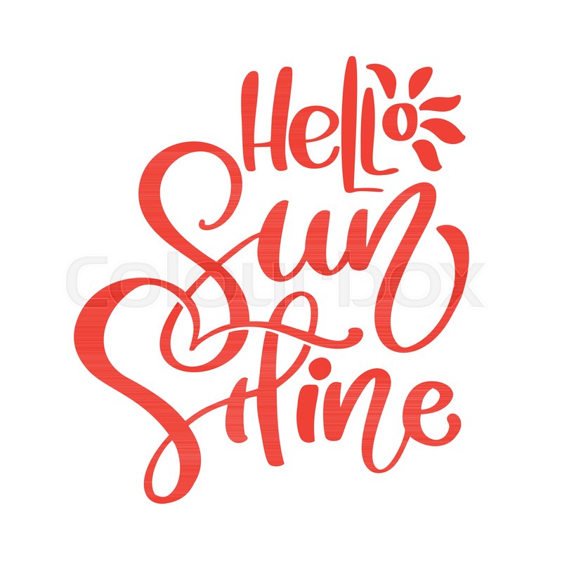 800x800 Hello Summer Vector Handwritten Illustration, Background. Fun