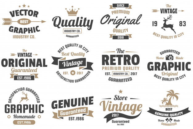 626x417 Vintage Retro Vector Logo For Banner Vector Premium Download