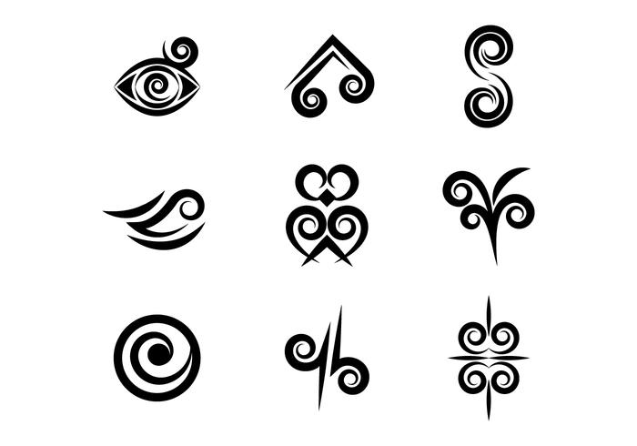 700x490 Maori Koru Logo Tattoo Elements Vector