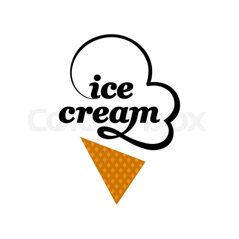 800x800 Vector Ice Cream Logo Icon Design Template Elements. Stock