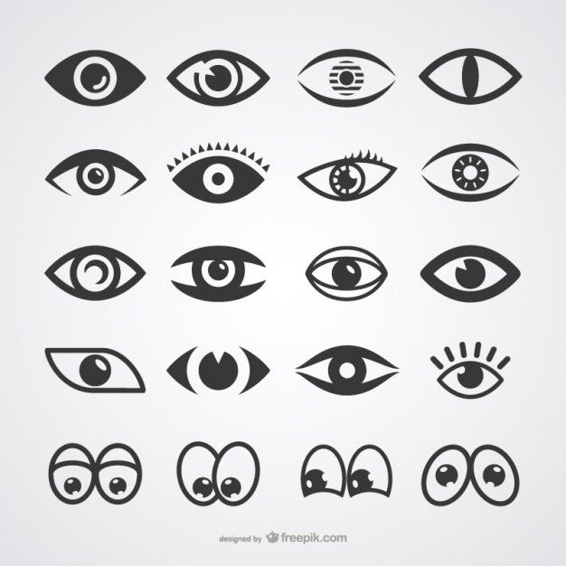 626x626 Eyes Icons Collection Free Vector Free Vectors