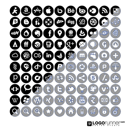 460x460 100 Free Vector Social Media And Web Icons Logorunner Design