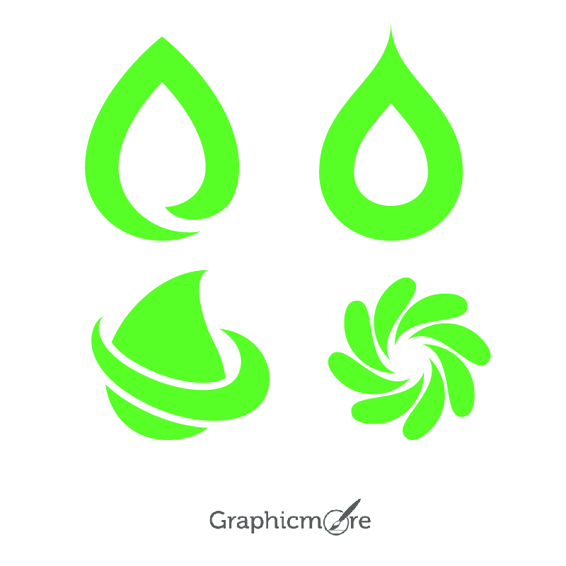 800x800 Random Green Shapes For Logo Design Free Vector Download