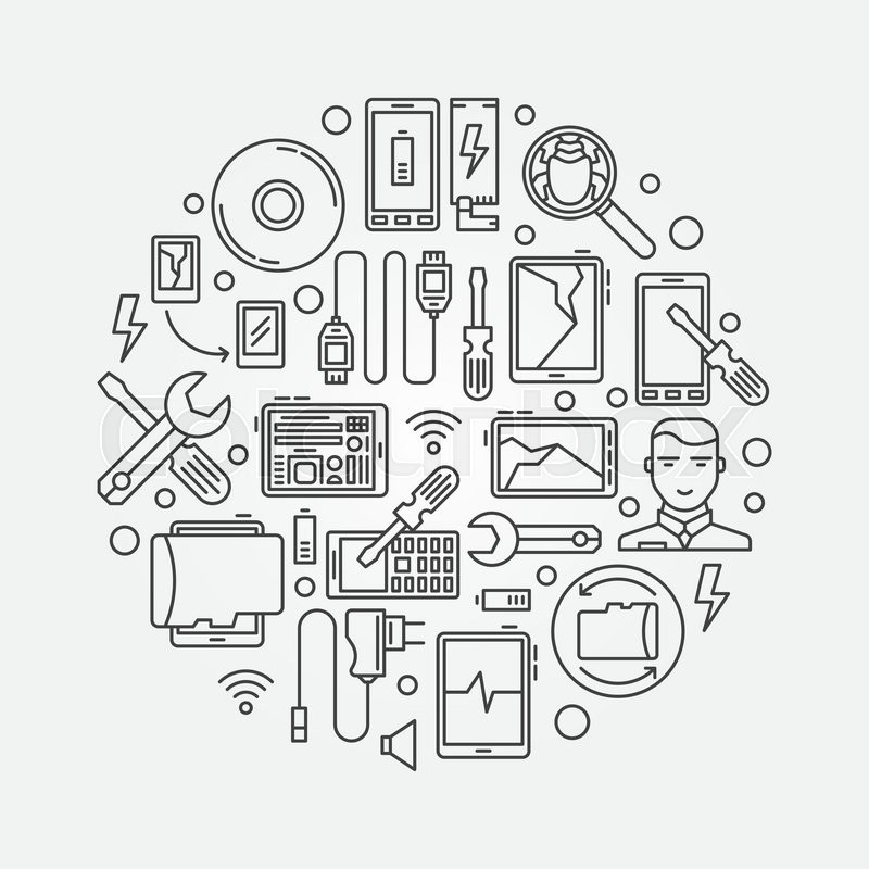 800x800 Mobile Repair Illustration
