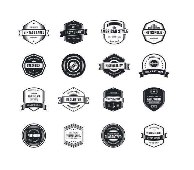 638x560 Vintage Logo Vector Pack Two