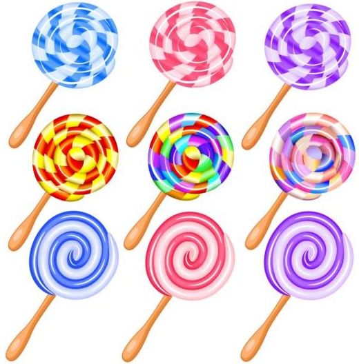 520x528 Cute Lollipop Vector Set Free Download