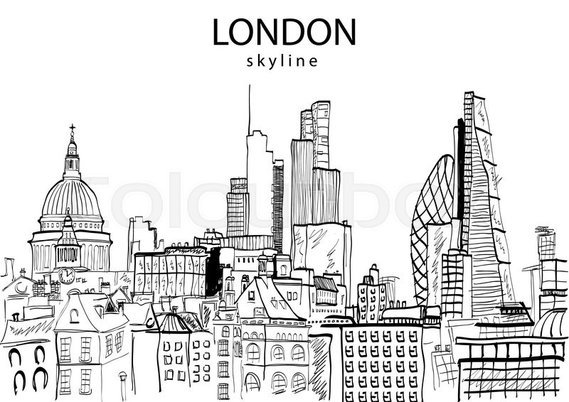 800x566 London Skyline Abstract. Vector Illustration Stock Vector