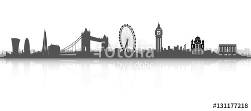 500x222 London Skyline Silhouette Stock Image And Royalty Free Vector