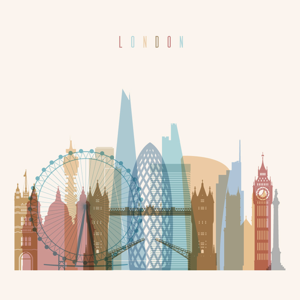 600x600 London Building Vector Illustration Free Download