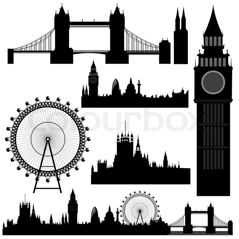 800x800 Vector London Landmarks Stock Vector Colourbox