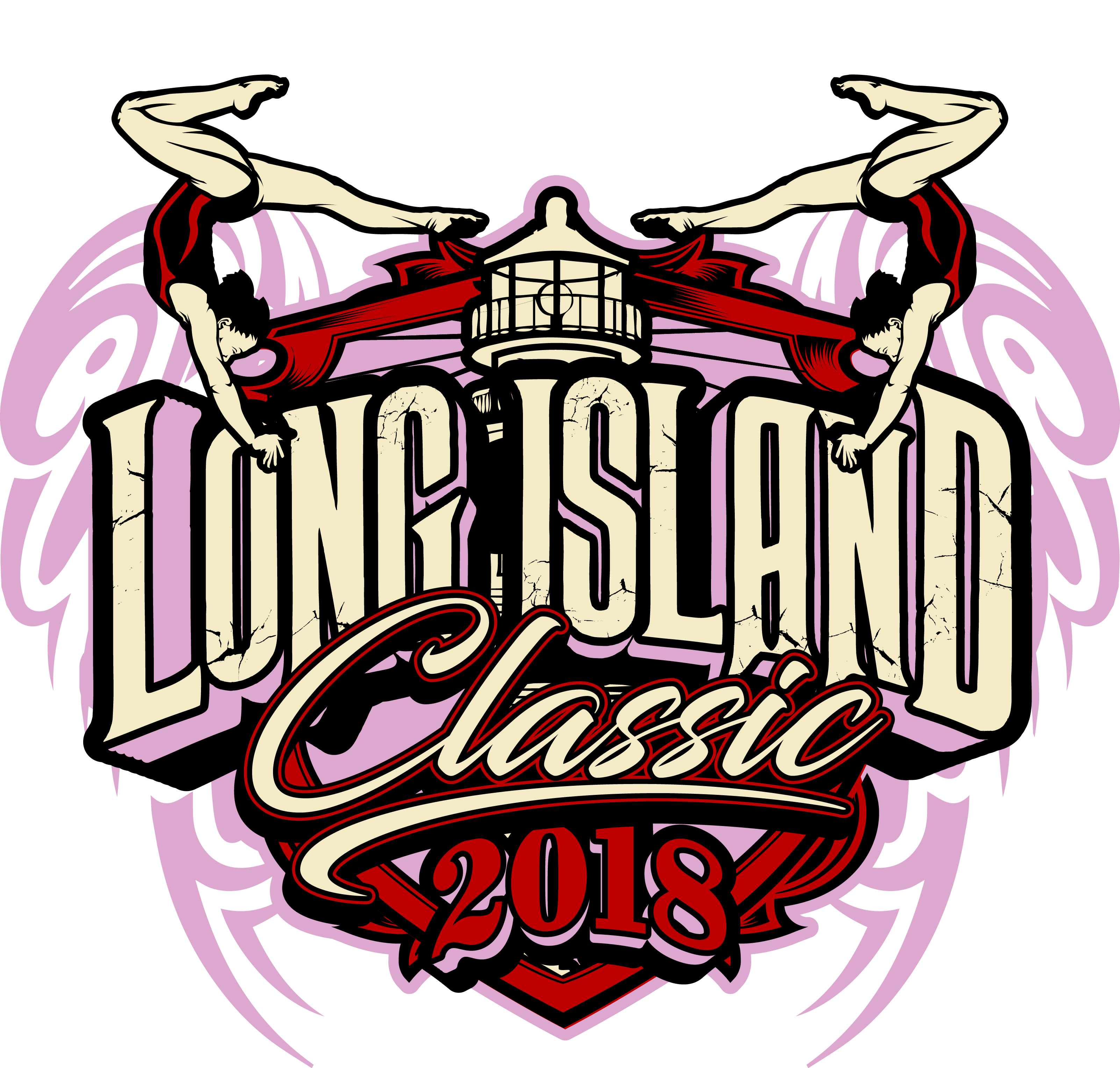 3204x3054 Gymnastics Long Island Classic T Shirt Vector Logo Design For