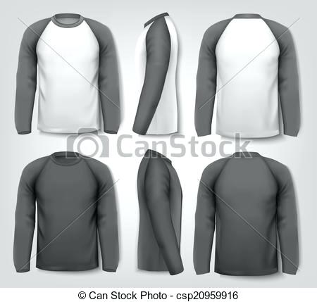 450x429 Plain Black Long Sleeve Shirt Template And White Male Sleeved