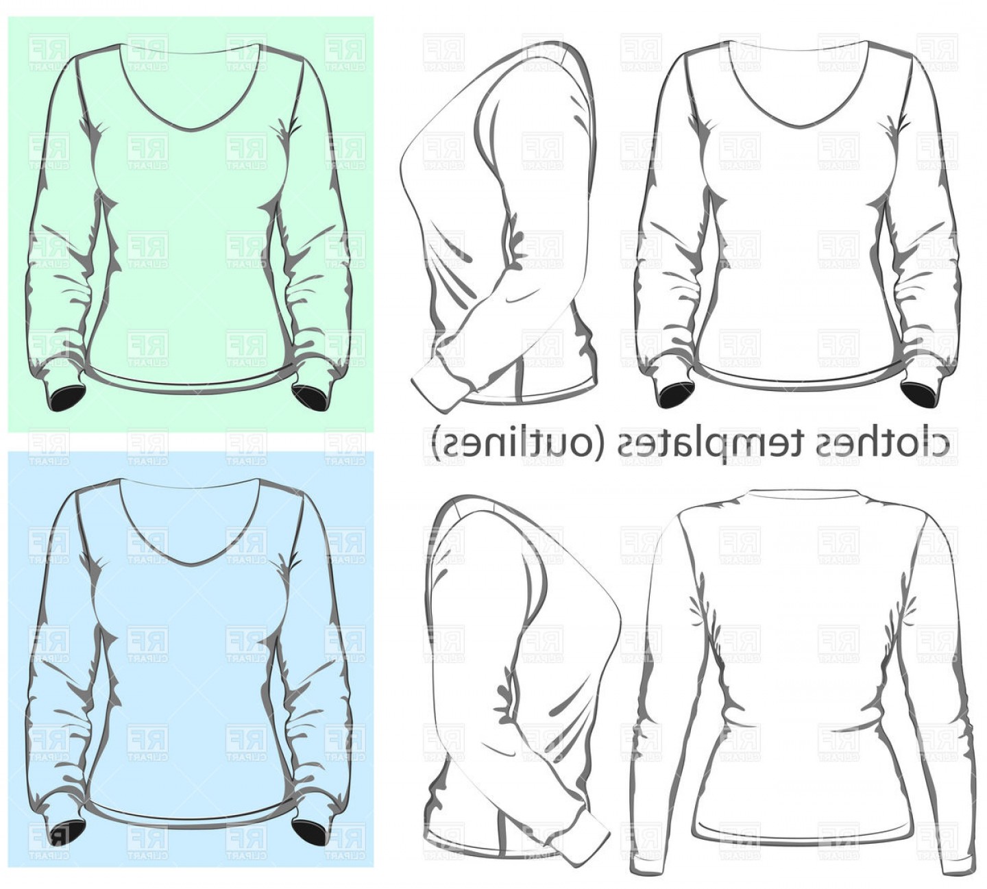 1440x1298 Long Sleeve Vector Template Arenawp