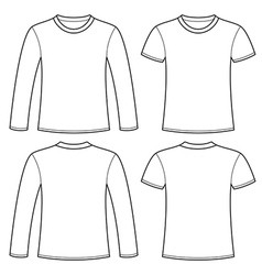 238x250 Long Sleeved T Shirt And Template Vector 1561345 Sleeve