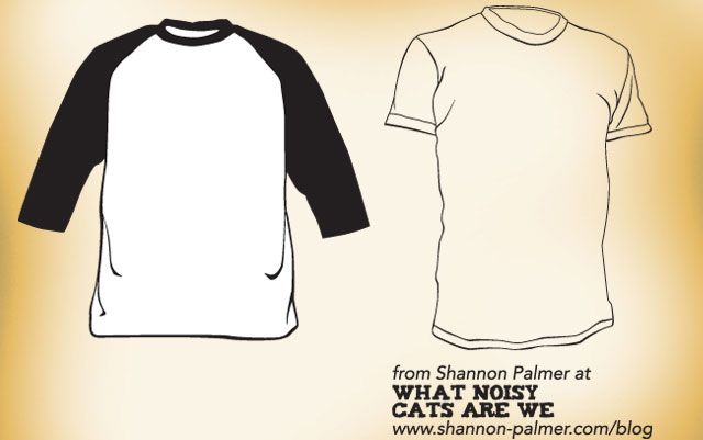 640x401 Raglan And Short Sleeve T Shirt Template Designs